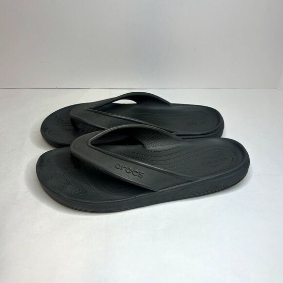Crocs Gray Flip Flop Sandals Comfy Durable Unisex - Picture 10 of 10